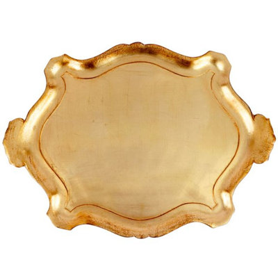 Très grand plateau oblong Florentine