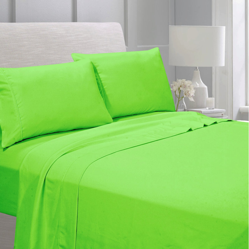  Ensemble de draps en microfibre ultra doux, Ensemble de draps pour très grand lit + drap-hous, Blanc