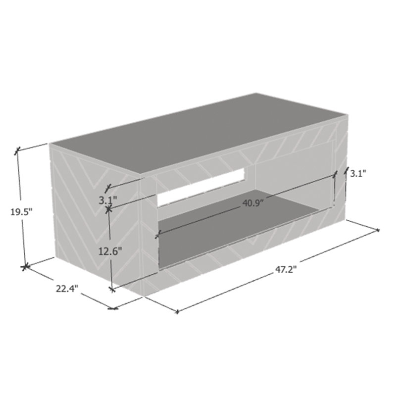Table basse Elsfield, Noir