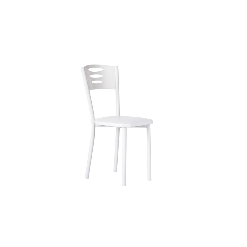 Ensemble de chaises modernes en similicuir (2 pièces), blanc, 15,7 x 33,1 x 33,1 pouces | Structure 100% métal, rembourrage en mousse de 17 po, capacité de 150 lb | Sièges élégants et confortables pour la maison et le bureau