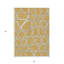 Tapis intérieur lavable abstrait doré 5 pi x 8 pi