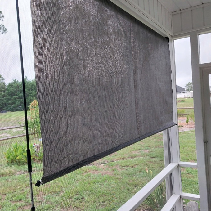 HENG FENG Outdoor Roller Shade 7'(W) X 8'(H) Patio Shades Roll Up