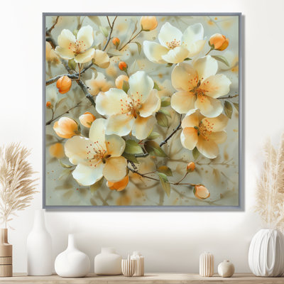 Yellow Apple Blossom Spring Symphony - Apple Blossom Wall Art Print