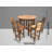 Imola 6 - Person Wood Patio Dining Set with Round Table