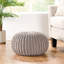 Repose-pieds tricoté en coton tricoté 20X20 brun - confectionné, confortable pour la chambre de bébé, salon polyvalent, profond de 20 pouces, large, 14 hauteurs, siège et repose-pieds