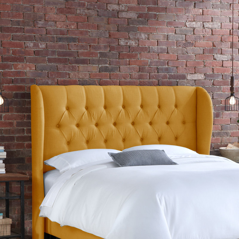 Tomey Upholstered Headboard, Queen, White Performance Twill