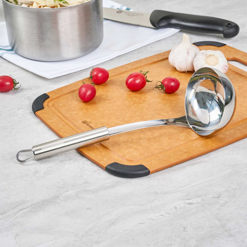 Louche à soupe en acier inoxydable pour restaurant - paquet de 6 - grande louche de cuisine standard allemande avec bol profond, lavable au lave-vaisselle, résistante à la chaleur - louche de service pour soupes, ragoûts et sauces