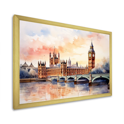Big Ben London Skylines au coucher du soleil I - City London Wall Ar