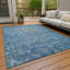Tapis bleu intérieur / extérieur lavable à la machine Christain ACN1228-109530330
