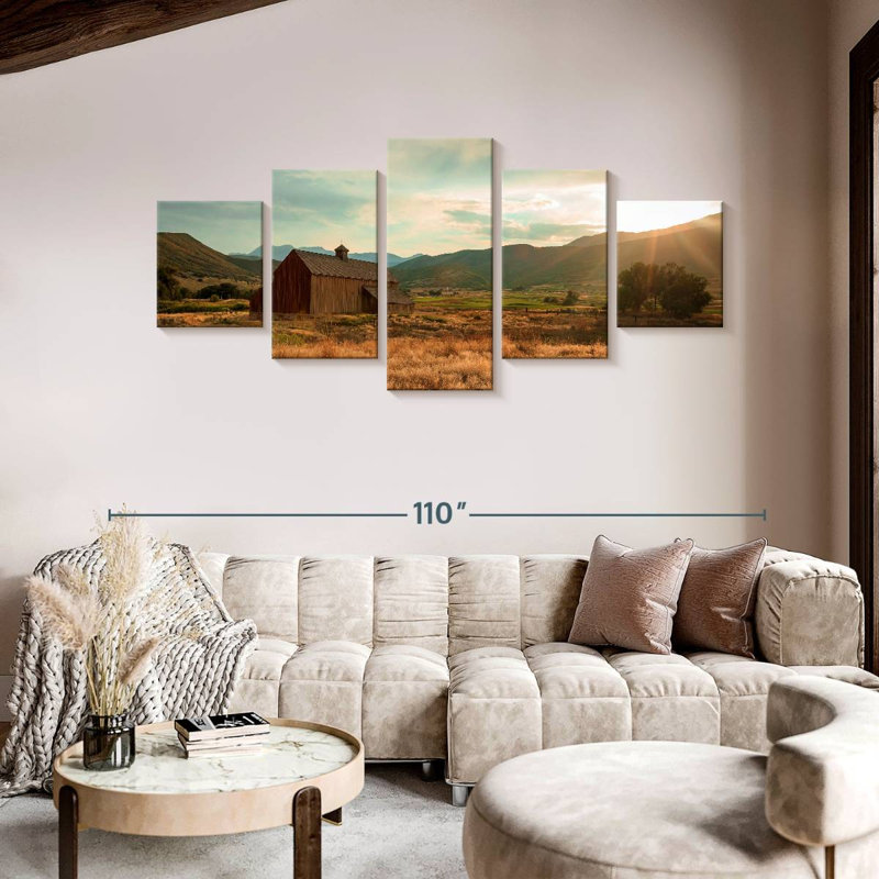 Rustic Farm Barn, 42" H x 92" W