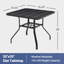 Table de patio carrée avec trou pour parasol-868250578