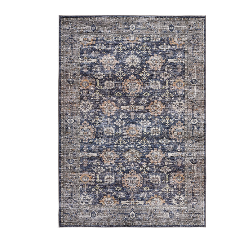 2x6 Runner Rug Machine Washable Rugs Non Slip Rug Vintage Rug Foldable Carpet for Kitchen Entrance Hallway, Runner 2' x 6'
