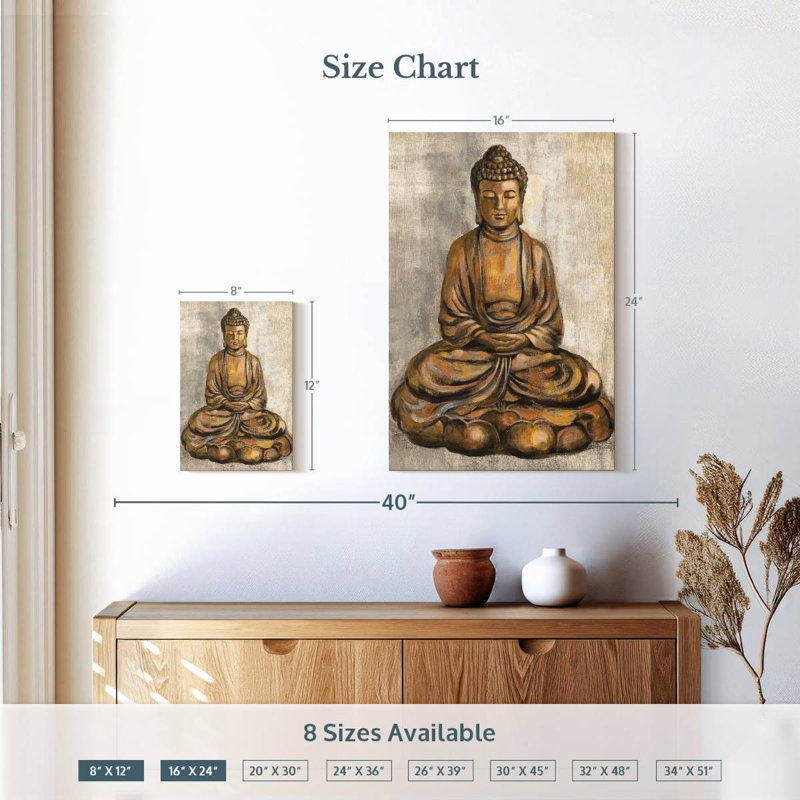 Bouddha en bronze Leisha, H 12 po x l 8 po