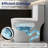 BCANHOME ADA 17'' Comfort-Height One Piece Toilet, 1.14/1.58 GPF Dual Flush Siphon, Soft-Close Seat, Easy-Access Comfort-Rise Design