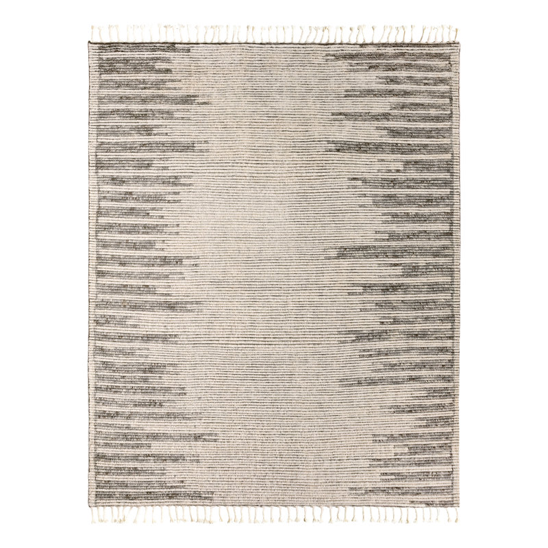 Jaipur Living Patra ALP05 Handknotted Solid Cream and Taupe Area Rug (5'x8'), Rectangle 5' x 8'