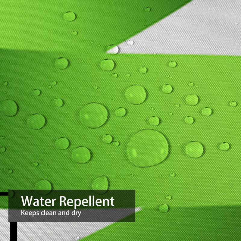 Rideau de douche vert imperméable, rideaux de douche pour la salle de bain avec 12 crochets, L 72 po x l 84 po