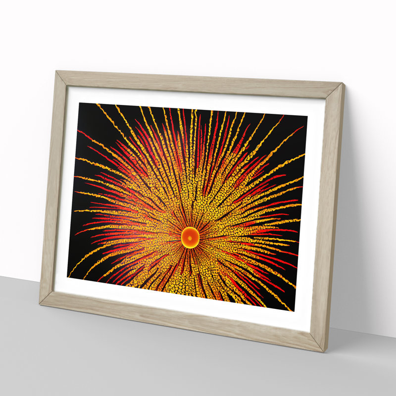 Intoxicating Fireworks - Framed Print, 46cm H x 64cm W x 2cm D, Oak