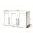 19.69" White Stackable Wall Mounted Storage Cabinet, 15.75"D X 35.43"W