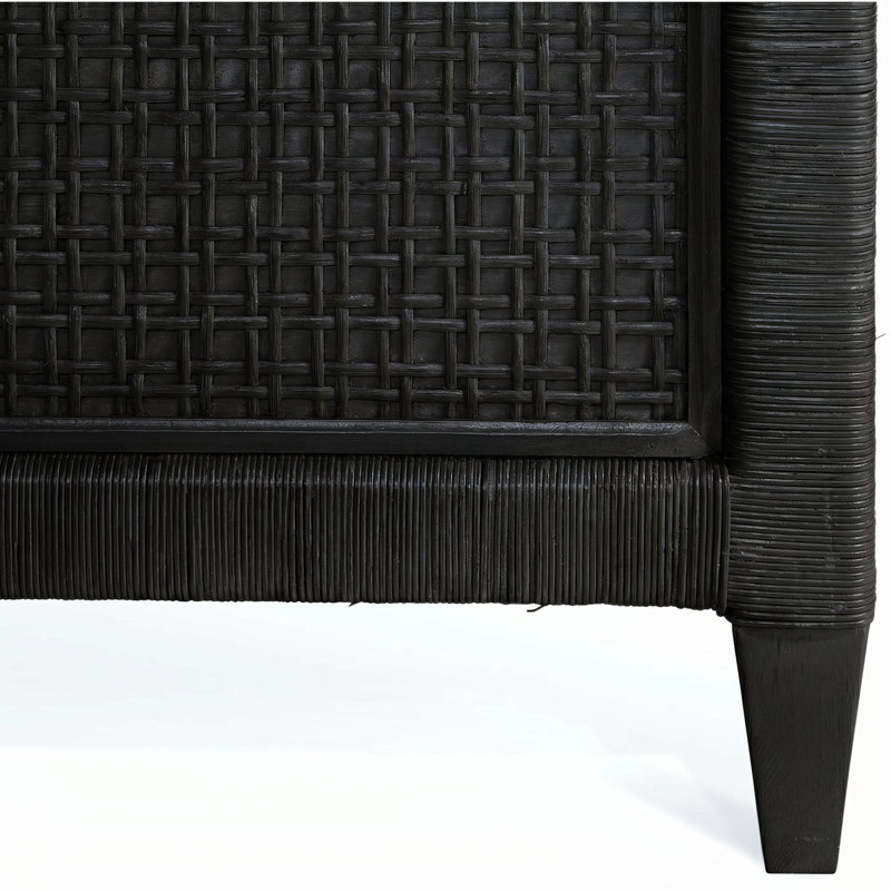 Naples Low Profile Standard Bed, Black, Queen