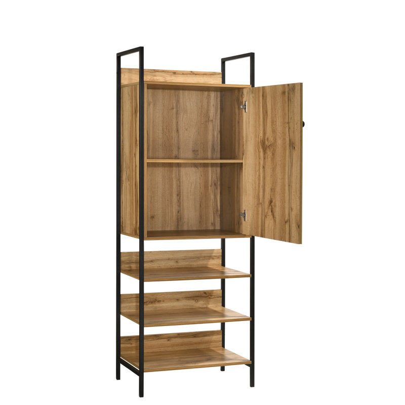 Brant 1 Door Manufactured Wood Wardrobe, Oak