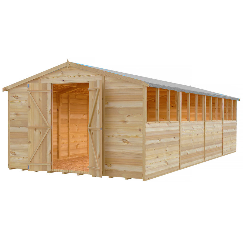 10 ft. W x 20 ft. D Garden Value Overlap Shed, Yes