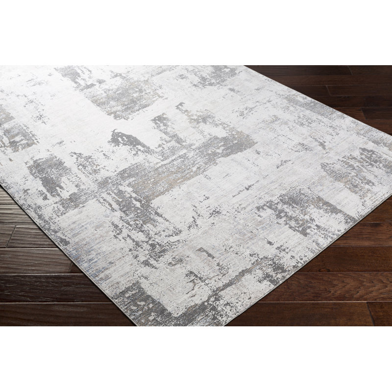 Auer Viscose Abstract Indoor Rug, Rectangle 2' x 3'