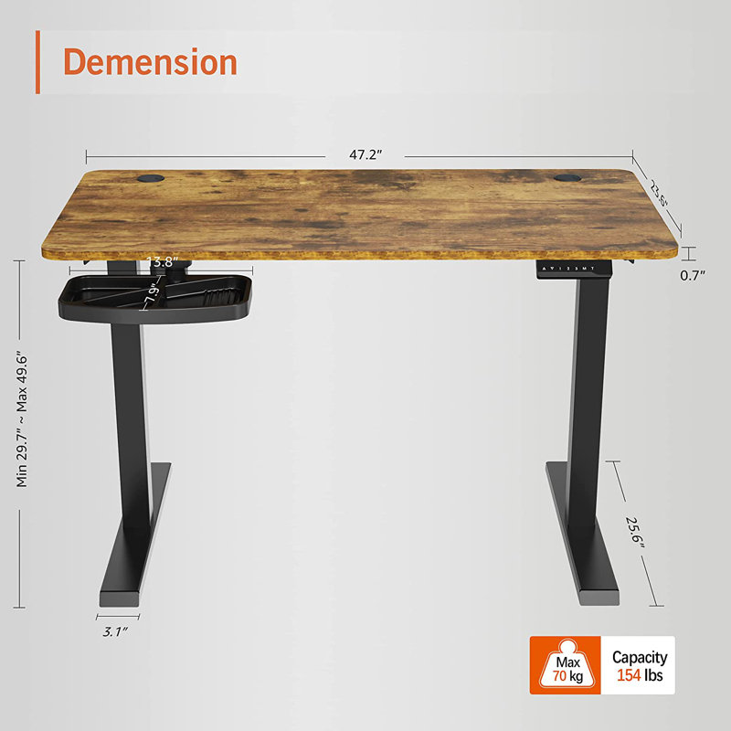 Bureau debout à hauteur ajustable