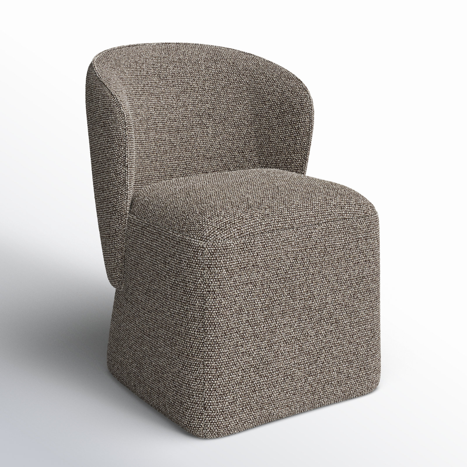 Niha Swivel Upholstered Dining Chair, Gellar Earth Tweed