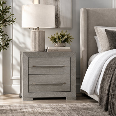 Modern Gray Finish Nightstand