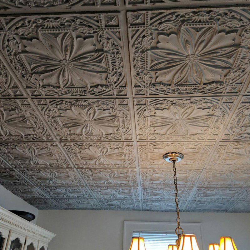 Milan 2' x 2' Antique Taupe PVC Ceiling Tiles