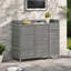 Armoire de rangement d'extérieur en rotin, buffet en osier 2 portes, rangement pour piscine-1225634712