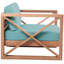 Chaise de patio en teck avec coussins Anguilla-86506436