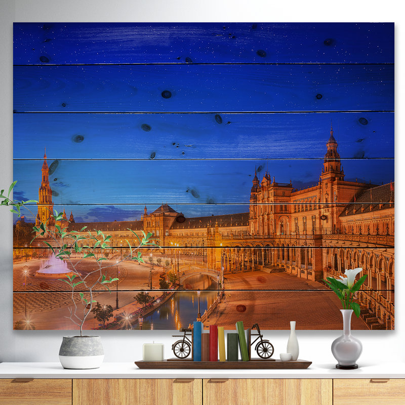 «View of Espagne Square at Sunset», impression, H 30 po x l 40 po x P 1,5 po, Toile tendue