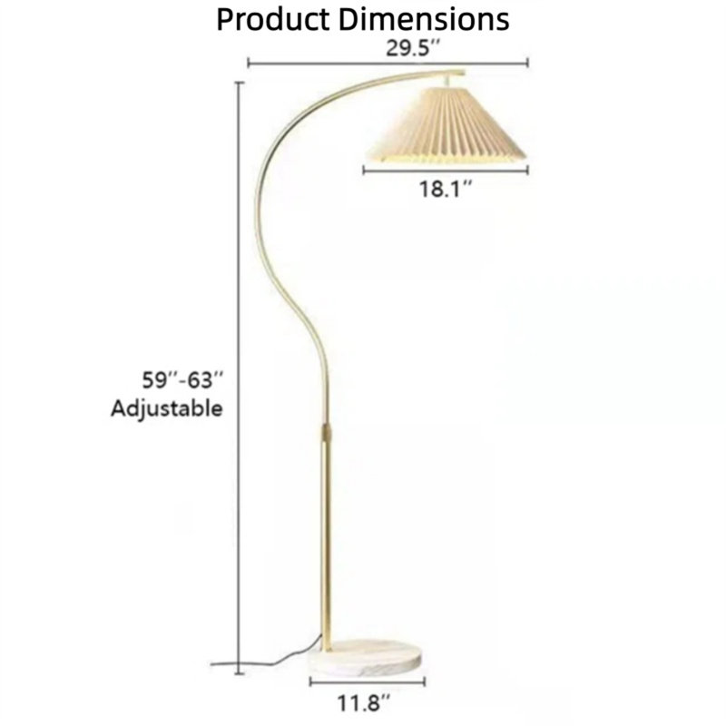 Lampe sur pied arquée 63 pouces