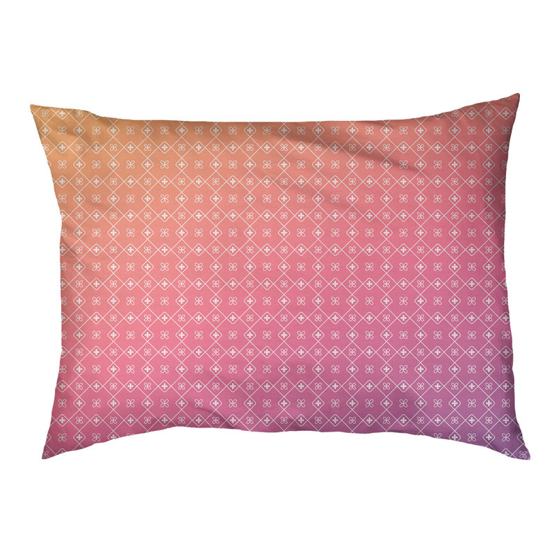 Coussin Campion, Moyen - L 42,5 po x l 32,5 po, Orange / jaune / mauve