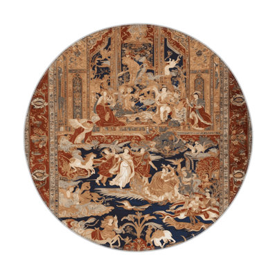 Tapis d'intérieur et d'extérieur brun Persian