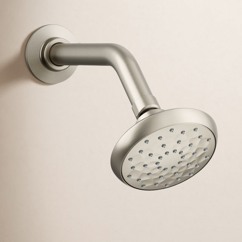 Awaken Single-Function Full Fixed Shower Head, Vibrant Brushed Nickel, 1.75 GPM