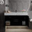 Meuble-lavabo mural 39,4 po avec lavabo, armoire en contreplaqué imperméable, lavabo encastré en céramique