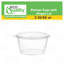 Tasses à portion en plastique 3 oz avec couvercle à charnières Ecoqualité