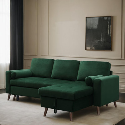 Canapé-lit modulaire et méridienne réversible 2 pièces