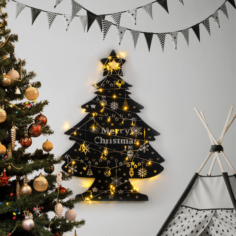 Wall Decor on Metal, Black