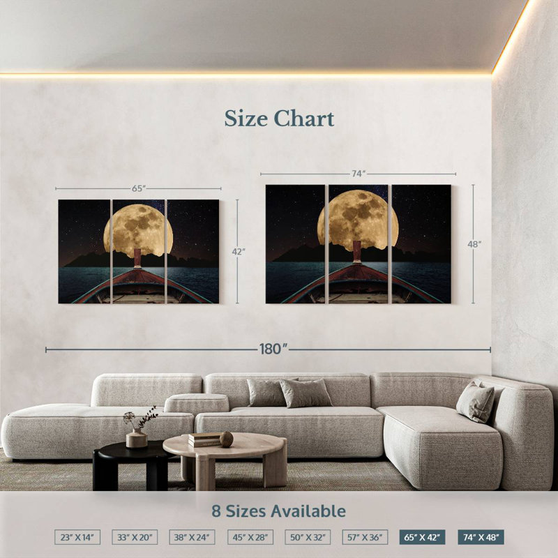 Oberle Boat Ride To The Moon, 42" H x 65" W