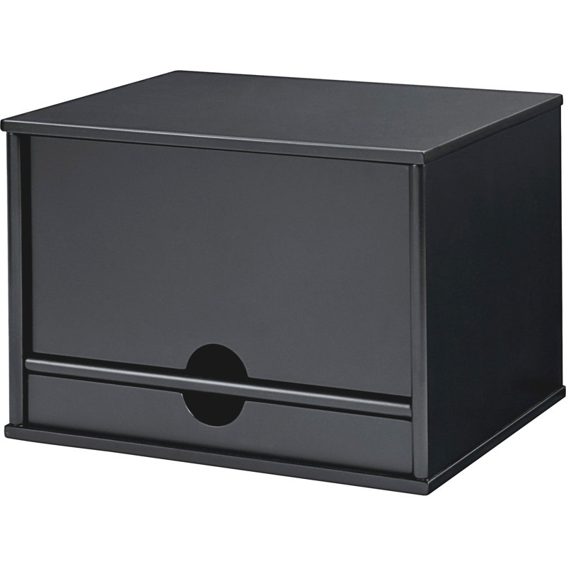 Rangement de bureau Russ, Noir, H 9,38 po x l 13,25 po x p 10,5 po