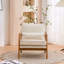 Elizabeth Mid Century Solid Wood Accent Chair Upholstered Armchair with an Extra Pillow-755153354