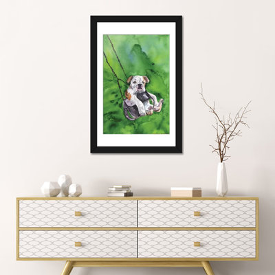 "american bouledogue chiot" , impression sur toile