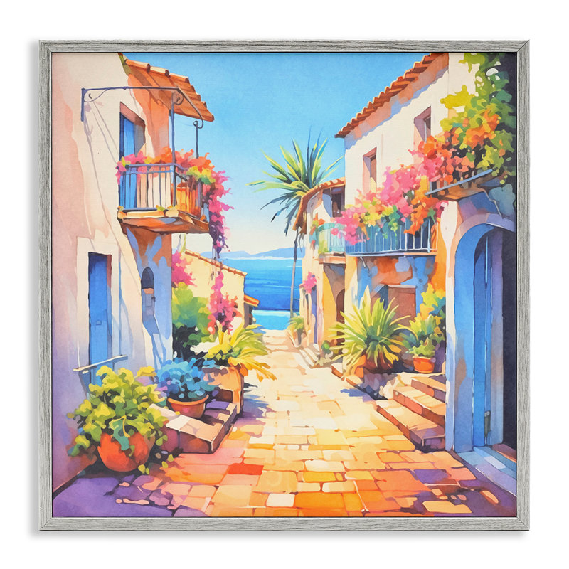 Scénario Bella Vista, estampe numérique encadrée par Andrea Haase, H 12 po x l 12 po, Estampe numérique Farmhouse