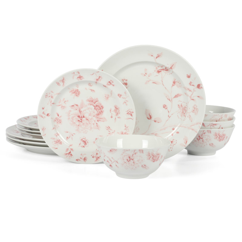 Ensemble de vaisselle en porcelaine décorative 12 pièces Martha Stewart