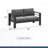 52" All-weather Metal Patio With Gray Cushions, Great For Small Outdoor Gatherings On Backyards And Porches, 2 - Seat Conversation Modern Comfort Cushions Frame, Ideal Couples Families, Design Long