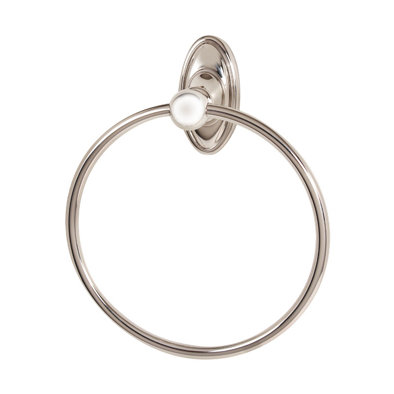 Classic Wall Mounted Towel Ring, Polished Nickel