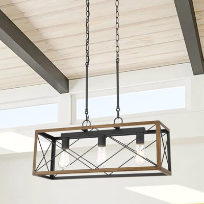 Aaniah 3-Light Dimmable Linear Chandelier